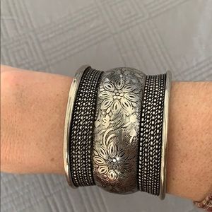 Silver cuff bracelet